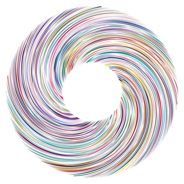 Circular Spiral Redemoinho Twirl Elemento Design Explosão Concêntrica Radial Radiante — Vetor de Stock