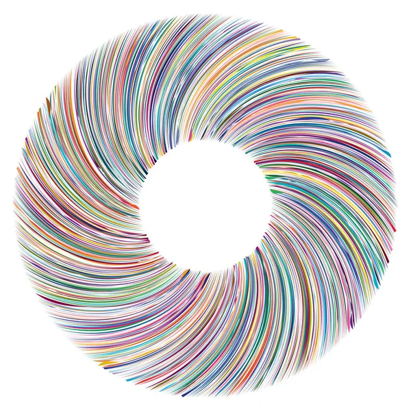 Circular Spiral Redemoinho Twirl Elemento Design Explosão Concêntrica Radial Radiante — Vetor de Stock