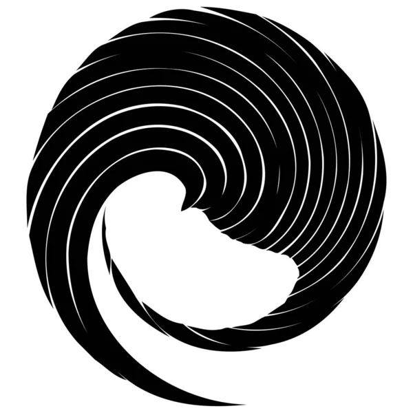 Элемент Дизайна Circular Spiral Ssl Концентрический Радиальный Излучающий Всплеск Линий — стоковый вектор