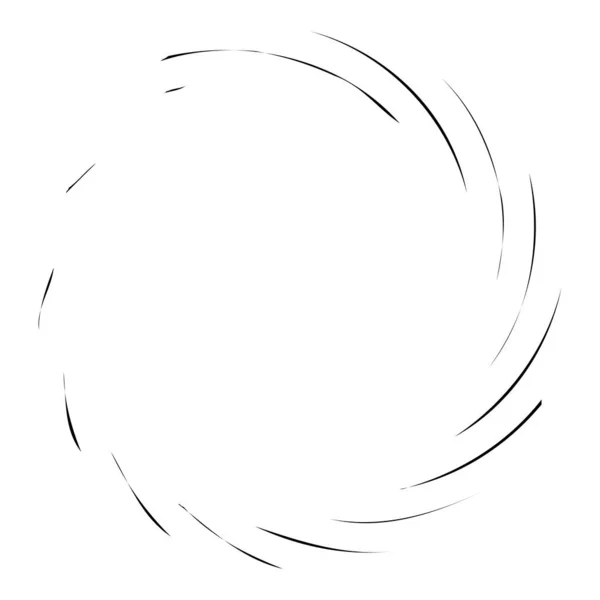 Espiral Circular Remolino Elemento Diseño Giro Explosión Concéntrica Radial Irradiante — Vector de stock