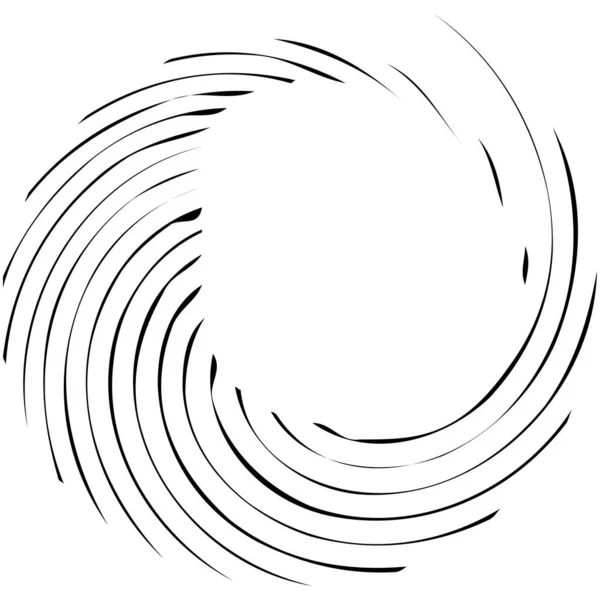 Espiral Circular Remolino Elemento Diseño Giro Explosión Concéntrica Radial Irradiante — Vector de stock