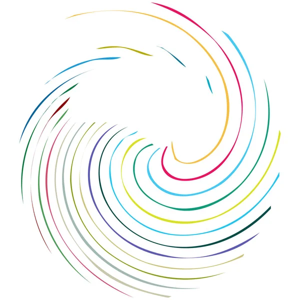 Cirkelvormige Spiraal Wervelend Draaiend Design Element Concentrische Radiale Stralende Uitbarsting — Stockvector