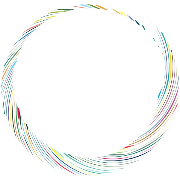 Dairesel sarmal, girdap, dönme tasarım elementi. Eş merkezli, radyal ve yayılan çizgiler dönüş, girdap ve eğri büğrü