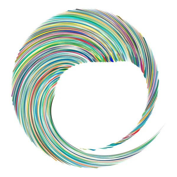 Espiral Circular Remolino Elemento Diseño Giro Explosión Concéntrica Radial Irradiante — Vector de stock