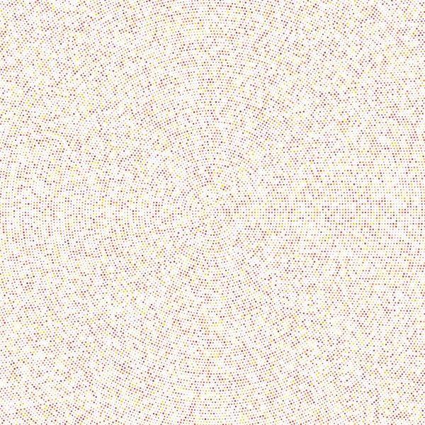 Rastgele renkli daireler, yarım ton (yarım ton) spiral, dairesel ve radyal şekildeki noktalar. Girdap, kıvrım, dönüş deseninde noktalar. Renk benekleri, çiller, benekler. Vektör illüstrasyonu