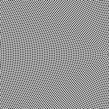 Sarmal, dairesel ve dairesel şekillerde rastgele kareler. Kare kalıpları, arka plan. Döndür, döndür, döndür. Vektör illüstrasyonu