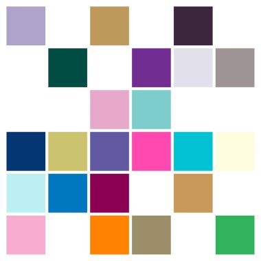 Rastgele kareler mozaik vektör çizimi. Renkli kareler tasarım elementi, kare desen. Bloklar resimleme