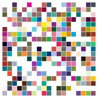 Rastgele kareler mozaik vektör çizimi. Renkli kareler tasarım elementi, kare desen. Bloklar resimleme