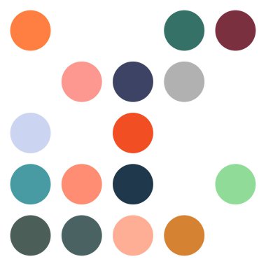 Rastgele, renkli çemberler vektör çizimi. Çember tasarım ögesi, daire deseni