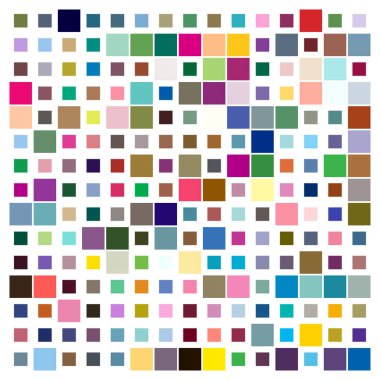 Rastgele boyutlardaki kare vektör çizimi. Kare tasarım ögesi, kare desen. İllüstrasyon engelleri. Ağ, ızgara dokusu