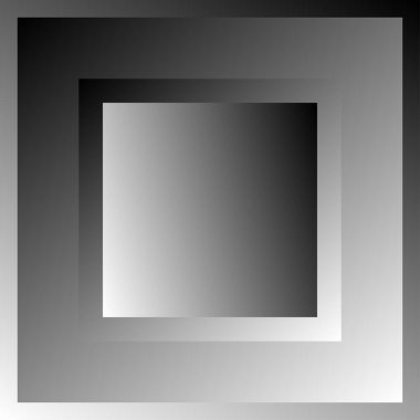 Üst üste binen kareler, vektör illüstrasyonunu engeller. Gri tonlu kareler