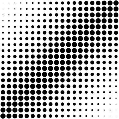 Çember yarım ton, ekran vektör çizimleri. Noktalı, noktalı, benekli vektör çizimi