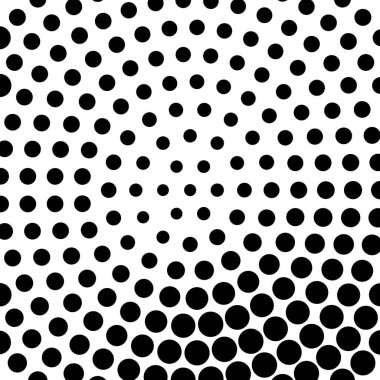 Dairesel, spiral, girdap ve yarım ton, ekran vektör çizimleri. Noktalı, noktalı, benekli vektör çizimi