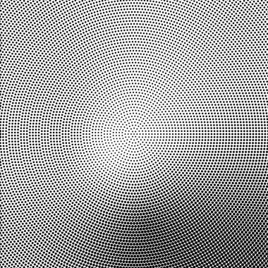 Dairesel, spiral, girdap ve yarım ton, ekran vektör çizimleri. Noktalı, noktalı, benekli vektör çizimi