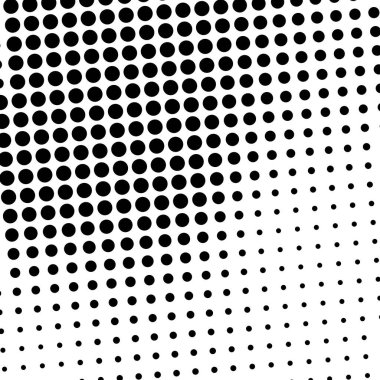 Çember yarım ton, ekran vektör çizimleri. Noktalı, noktalı, benekli vektör çizimi