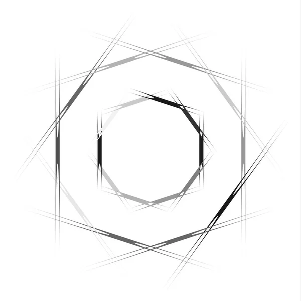 Mandala Abstracto Escala Grises Forma Motivo Logo Abstracto Elemento Colección — Vector de stock