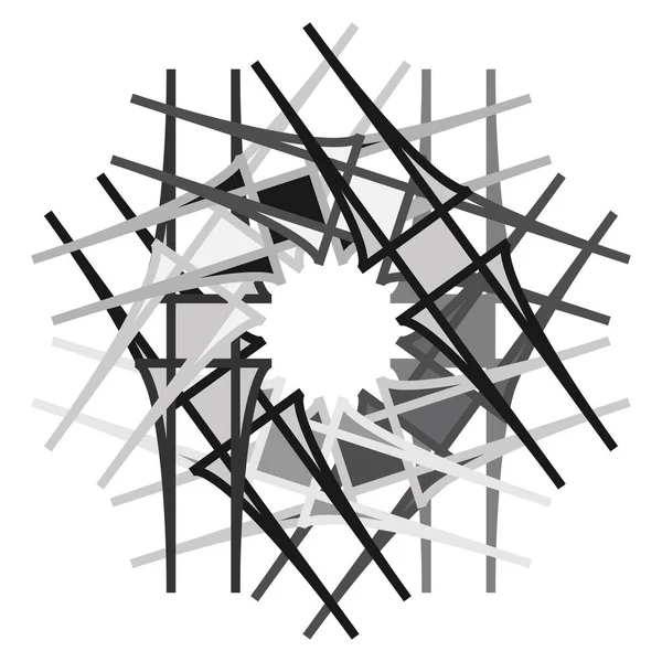 Abstrakcyjna Mandala Skali Szarości Kształt Motywu Abstrakcyjne Logo Element Kolekcja — Wektor stockowy
