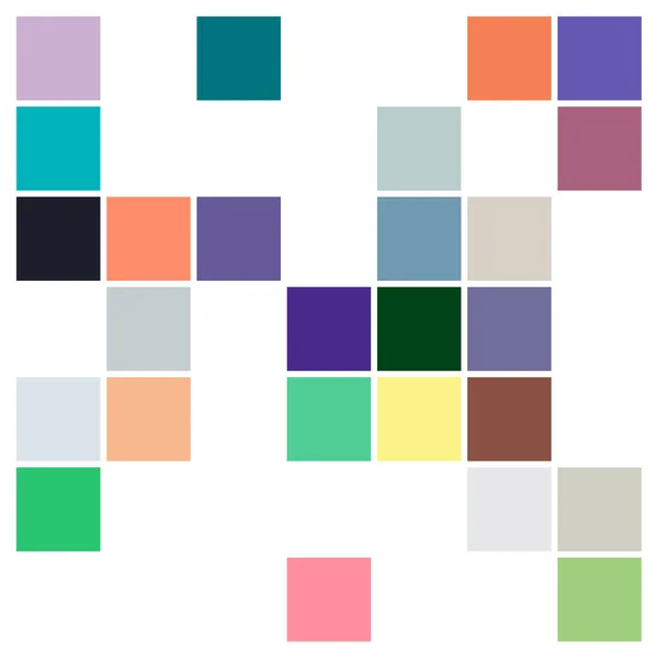 Cuadrados Aleatorios Ilustración Vector Mosaico Cuadrados Coloridos Elemento Diseño Patrón — Vector de stock