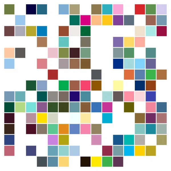 Quadrados Aleatórios Ilustração Vetorial Mosaico Elemento Design Quadrados Coloridos Padrão — Vetor de Stock