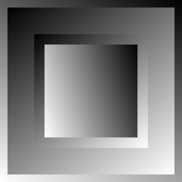Überlappende Quadrate Blockvektorillustration Graustufen Quadrate — Stockvektor