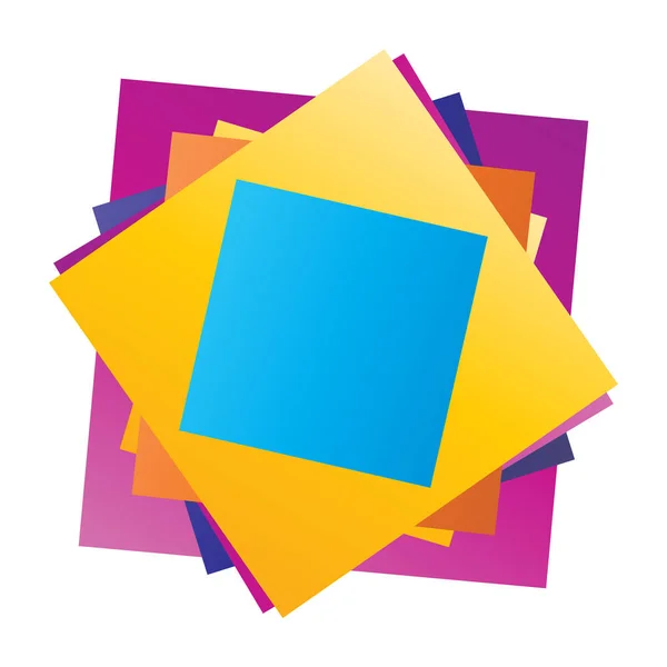 Τυχαία Περιστρεφόμενη Χαοτική Απεικόνιση Διανυσματικών Τετραγώνων Πολύχρωμα Τετράγωνα Σπιράλ Στοίβα — Διανυσματικό Αρχείο