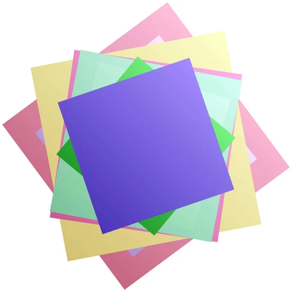 Τυχαία Περιστρεφόμενη Χαοτική Απεικόνιση Διανυσματικών Τετραγώνων Πολύχρωμα Τετράγωνα Σπιράλ Στοίβα — Διανυσματικό Αρχείο