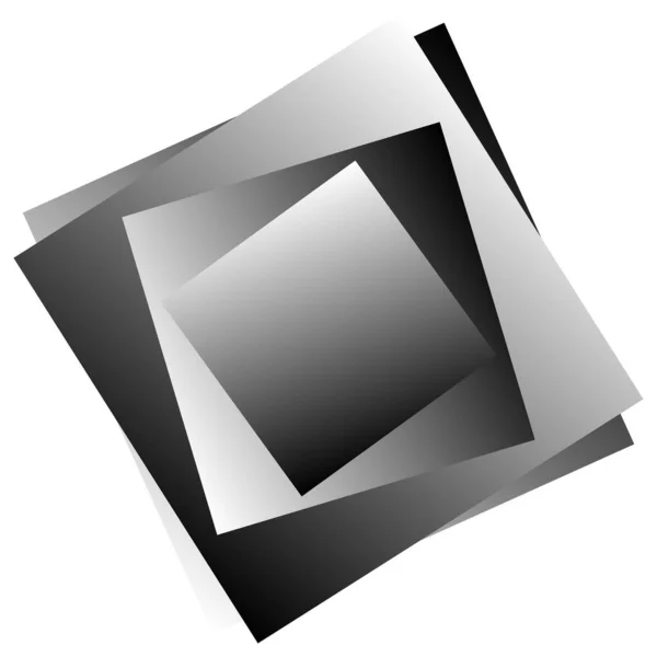 Randxom Περιστρέφεται Επικάλυψη Χαοτική Τετράγωνα Διανυσματική Απεικόνιση Σπειροειδής Στοίβα — Διανυσματικό Αρχείο