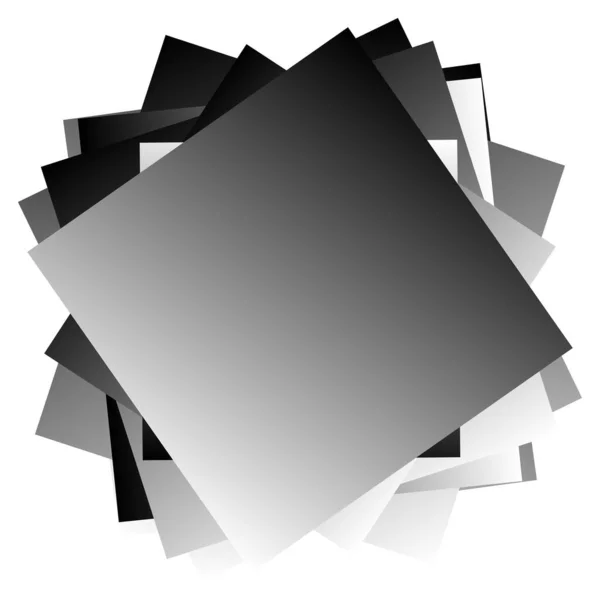 Randxom Περιστρέφεται Επικάλυψη Χαοτική Τετράγωνα Διανυσματική Απεικόνιση Σπειροειδής Στοίβα — Διανυσματικό Αρχείο