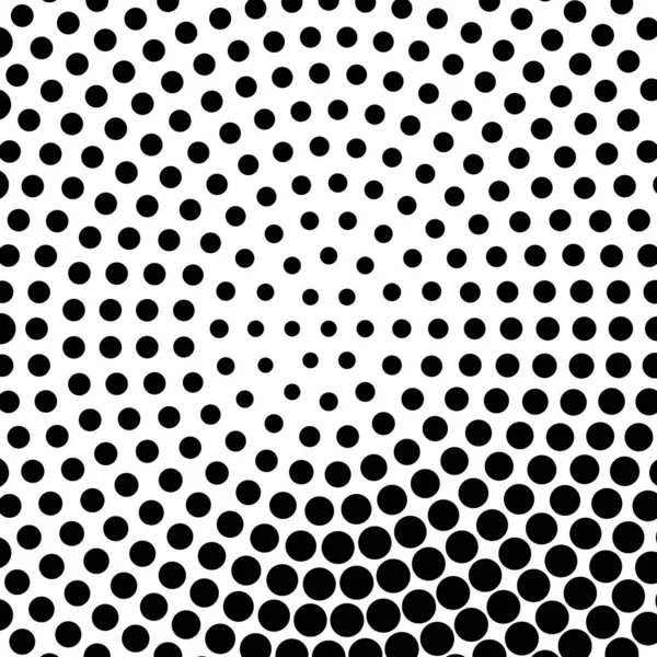 Circular Spiral Swirl Twirl Circle Halftone Screentone Vector Illustrations Dots — Stock Vector