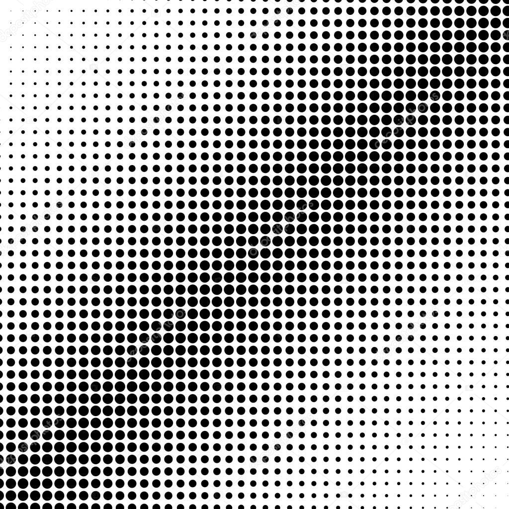 Circle halftone, screentone vector illustrations. Dots, dotted, speckles vector illustration