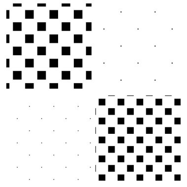 Basit, düz kareler tekrarlanabilir, pürüzsüz arkaplan, şablon seti. Kareler kareli, işaretlenmiş arkaplan çizimi. Izgara, ağ, çizgili kafes, ızgara vektörü