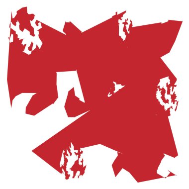 Garip, garip, rastgele, keskin şekiller üretti. Asimetrik Soyut Sanat Vektörü illüstrasyonu.