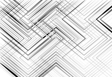 Geometrik yapı, ağ, düz ve açısal kesişen çizgiler. Rastgele seçilmiş ızgara örgüsü. Gri tonlama, siyah ve beyaz doku, kalıp, arkaplan ve arkaplan