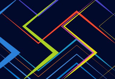 Modern canlı, canlı geometrik yapı, ağ, düz ve açısal kesişen çizgilerin karmaşası. Rastgele seçilmiş ızgara örgüsü. Renkli arkaplan, arkaplan, doku ve desen