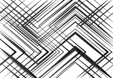 Geometrik yapı, ağ, düz ve açısal kesişen çizgiler. Rastgele seçilmiş ızgara örgüsü. Gri tonlama, siyah ve beyaz doku, kalıp, arkaplan ve arkaplan