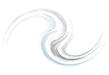 Virajlı Volute, Helix şeklinde. Renkli sarmal, girdap ve dönme tasarım elementi. Döngüsel dönüş, kıvrım tasarımı. Vektör