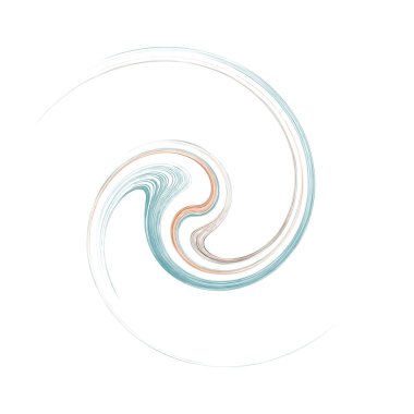 Virajlı Volute, Helix şeklinde. Renkli sarmal, girdap ve dönme tasarım elementi. Döngüsel dönüş, kıvrım tasarımı. Vektör