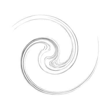 Virajlı Volute, Helix şeklinde. Spiral, girdap ve dönme tasarım elementi. Döngüsel dönüş, kıvrım tasarımı. Vektör