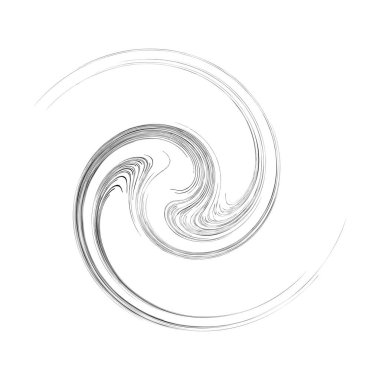 Virajlı Volute, Helix şeklinde. Spiral, girdap ve dönme tasarım elementi. Döngüsel dönüş, kıvrım tasarımı. Vektör