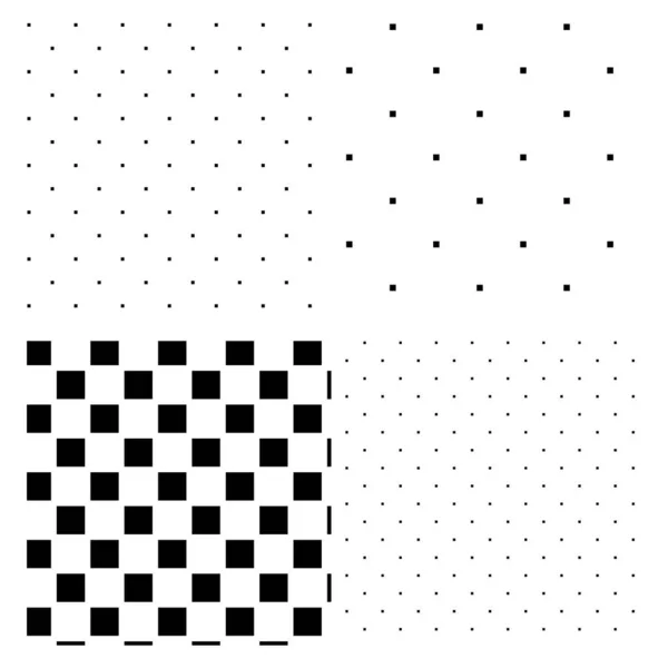 Simple Plain Squares Repeatable Seamless Background Pattern Set Squares Checkered — Stock Vector