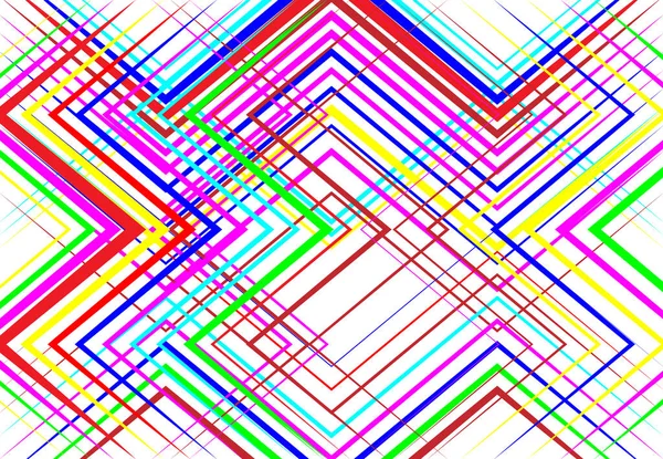 Estrutura Geométrica Vívida Vibrante Rede Confusão Caótica Linhas Retas Angulares —  Vetores de Stock