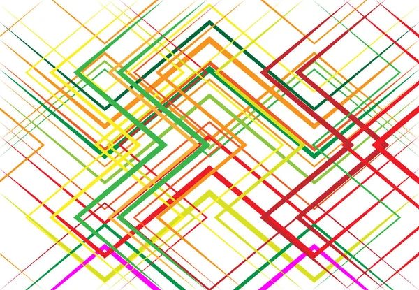 Геометрическая Структура Сеть Хаотическая Путаница Прямых Угловых Пересекающихся Линий Абстрактная — стоковый вектор