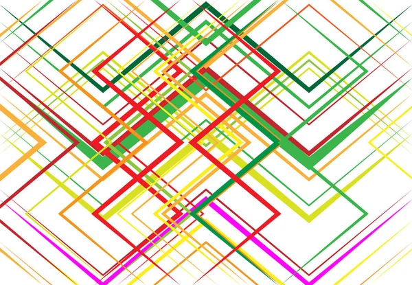 Estructura Geométrica Red Desorden Caótico Rectas Líneas Angulares Intersección Cuadrícula — Vector de stock