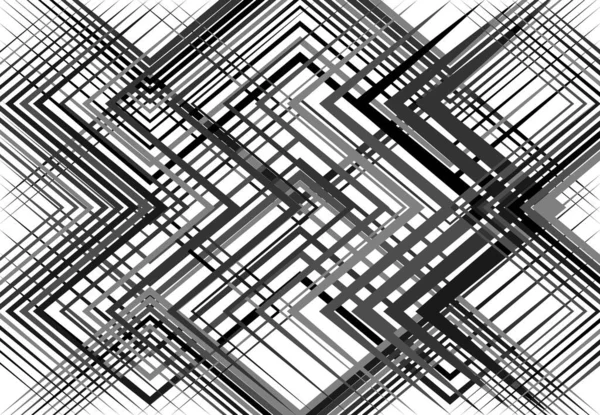 Geometrische Struktur Netzwerk Chaotisches Durcheinander Aus Geraden Eckigen Sich Überschneidenden — Stockvektor