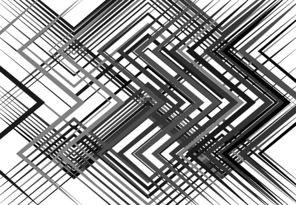 幾何学的構造 ネットワーク 直線の混沌としたジャンブル 角交差線 抽象ランダムグリッドメッシュ グレースケール 黒と白のテクスチャ パターン 背景と背景 — ストックベクタ