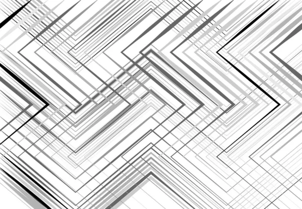 Structure Géométrique Réseau Mélange Chaotique Lignes Droites Angulaires Grille Aléatoire — Image vectorielle