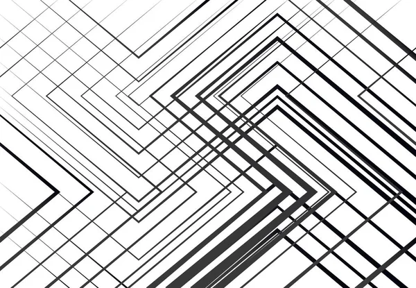 Geometrische Struktur Netzwerk Chaotisches Durcheinander Aus Geraden Eckigen Sich Überschneidenden — Stockvektor