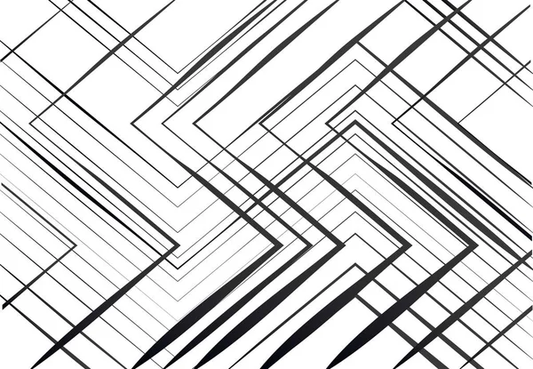 Structure Géométrique Réseau Mélange Chaotique Lignes Droites Angulaires Grille Aléatoire — Image vectorielle