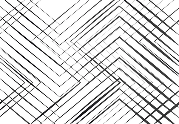 Estrutura Geométrica Rede Confusão Caótica Linhas Retas Angulares Grade Aleatória —  Vetores de Stock