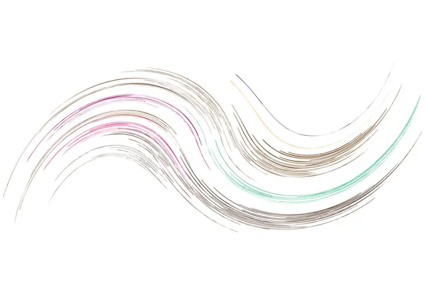 Voluta Girada Curva Forma Hélice Colorido Espiral Redemoinho Twirl Elemento —  Vetores de Stock